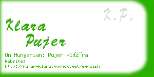 klara pujer business card